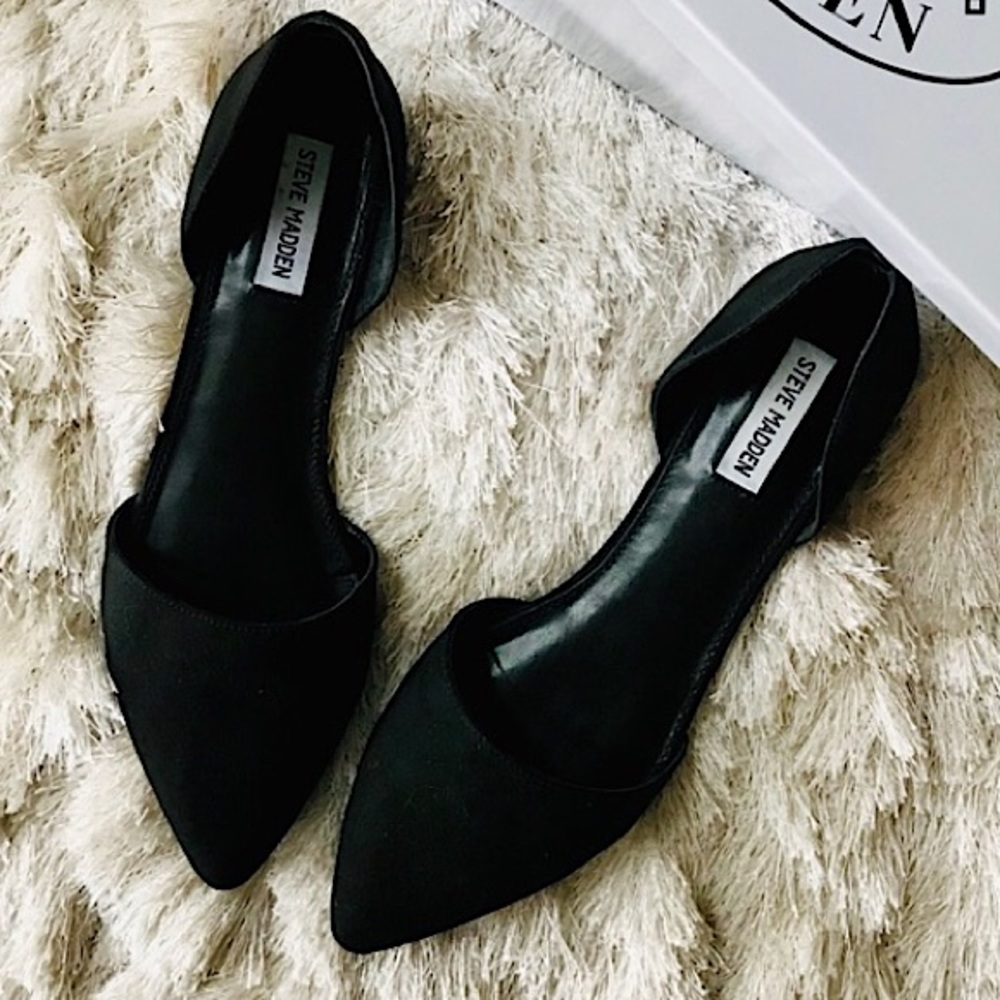 Steve Madden Black Khai d'Orsay flat